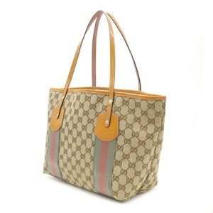 Gucci Beige Patent Leather Bag Tote GG